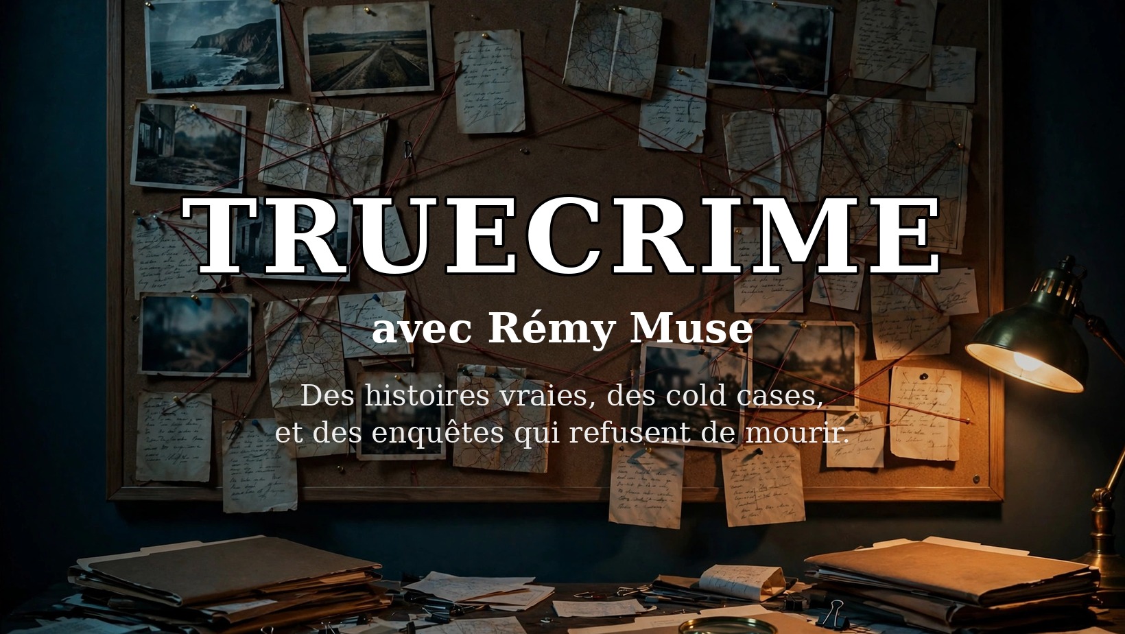 Bannière de la chaîne TrueCrime avec Rémy Muse